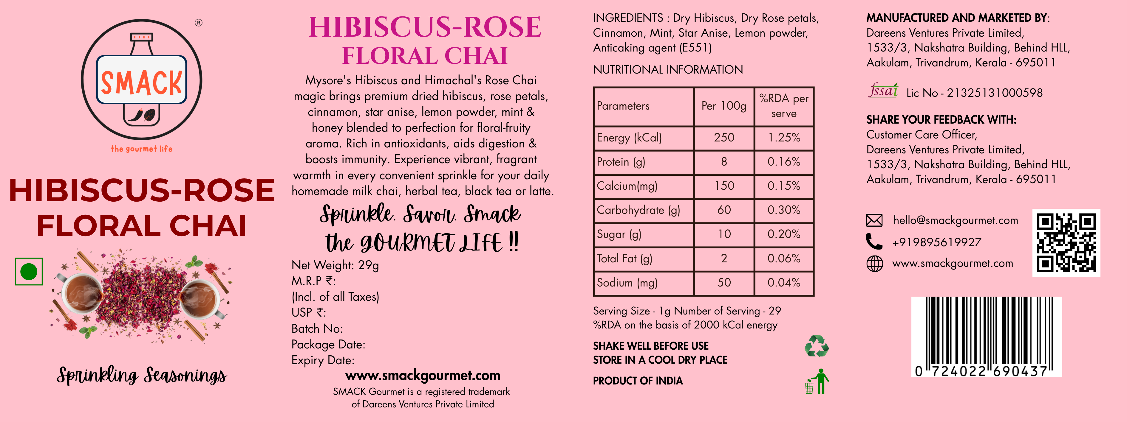 Hibiscus-Rose Floral Chai