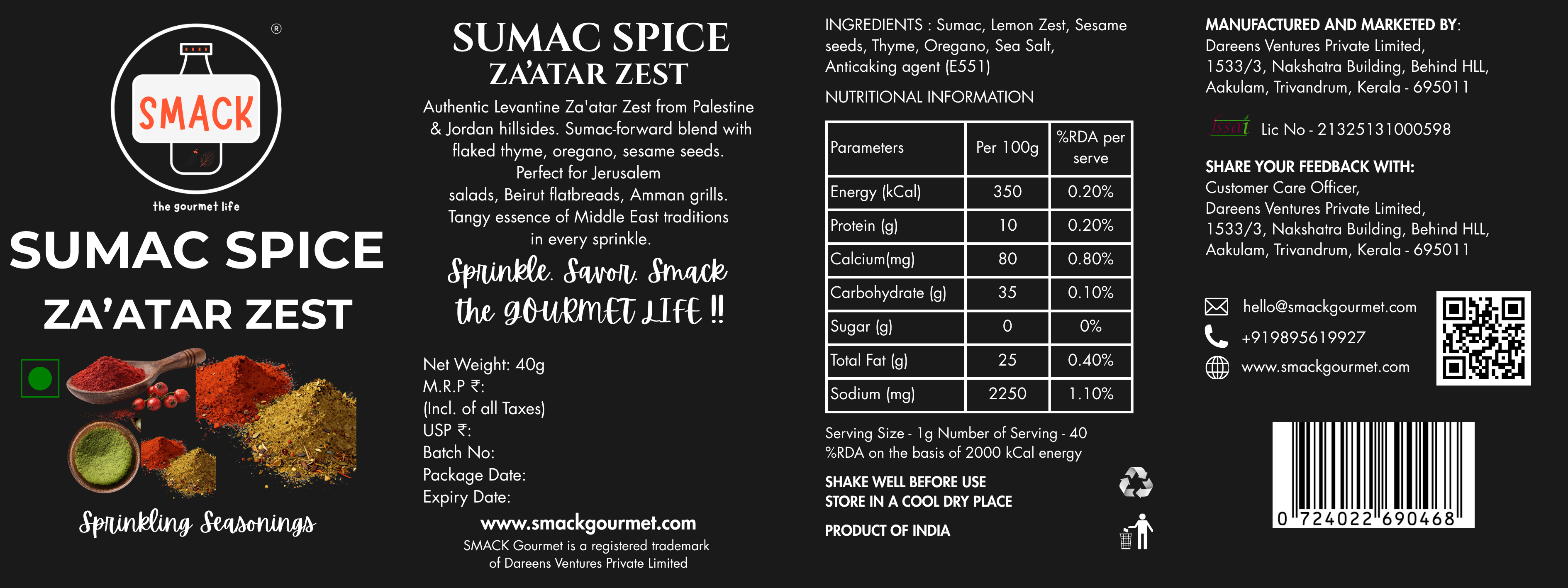 Sumac Spice Za'atar Zest
